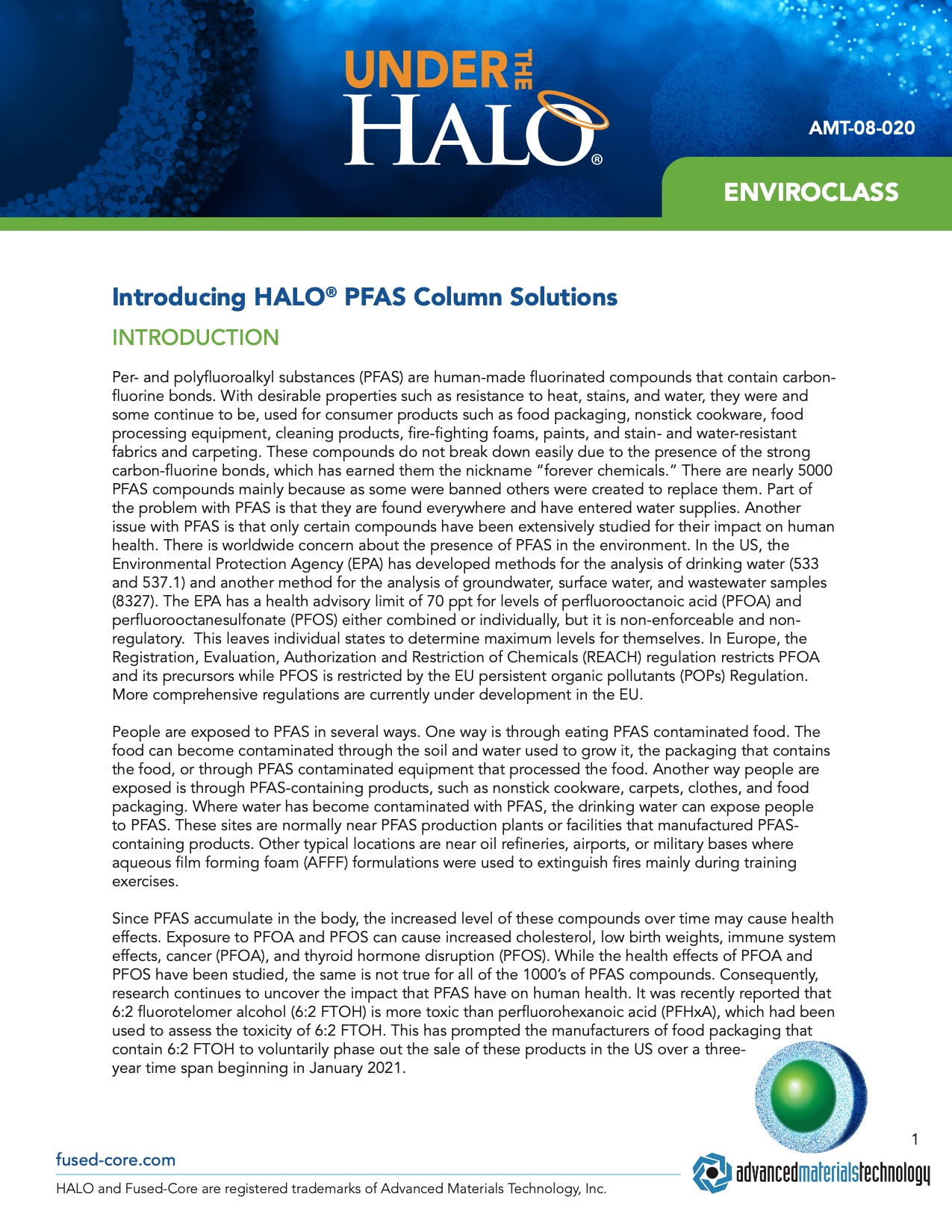 Under The Halo: Pfas Column Solutions