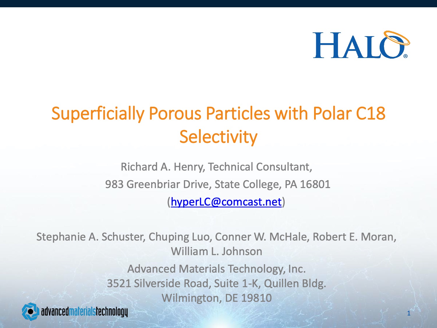 Superficially Porous Particles With Polar C18 Selectivity