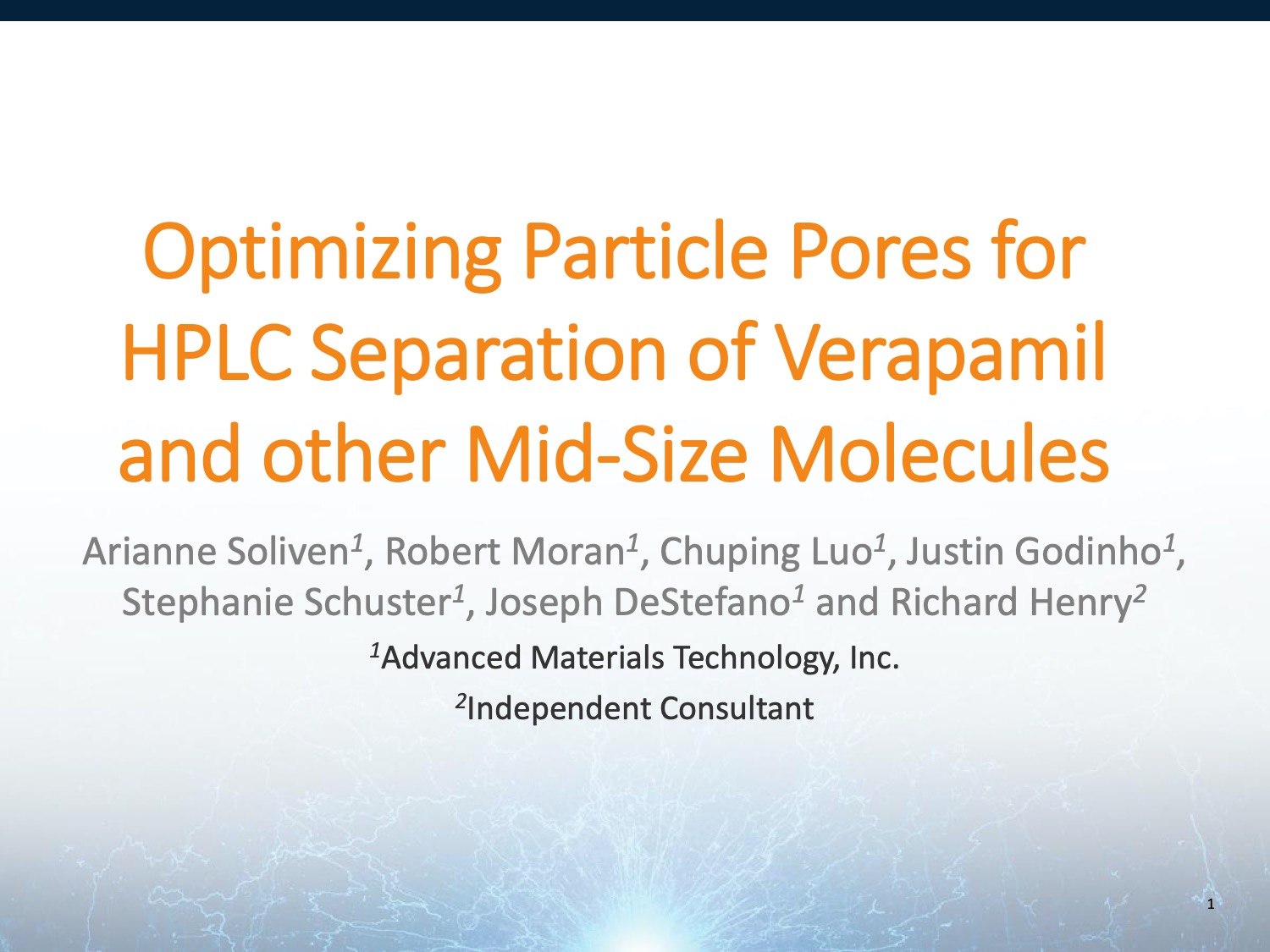 Optimizing Particle Pores For Hplc Separation Of Verapamil And Other Mid-size Molecules